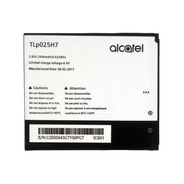 

Батарея Alcatel TLp025h7 One Touch POP 4 One Touch 5051D 5051X