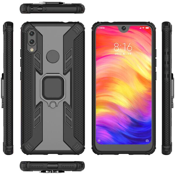 

Ударопрочный чехол Combo Ring for Magnet для Xiaomi Redmi 7 (Черный) (715233)