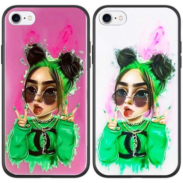 

TPU+PC чехол Ultra Violet для iPhone 8 (4.7";) (Billie Eilish) (100051053)