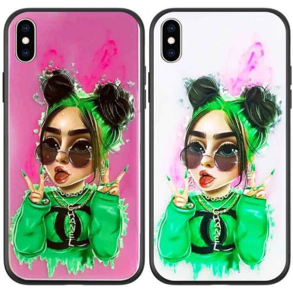 

TPU+PC чехол Ultra Violet для iPhone X (5.8";) (Billie Eilish) (100051052)