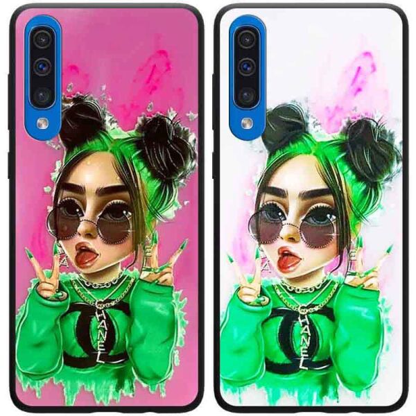 

TPU+PC чехол Ultra Violet для Samsung Galaxy A50 (A505F) (Billie Eilish) (1069316)