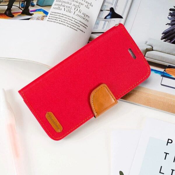 

Чехол-Книжка Textile для Tecno Spark 4 lite цвет Красный (190264)