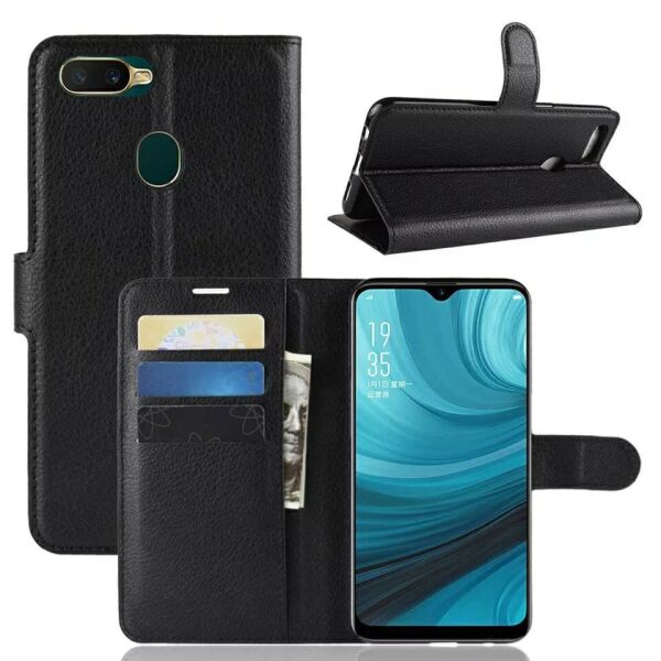 

Чехол-Книжка с карманами для карт для Oppo A12 цвет Черный (150916_1)