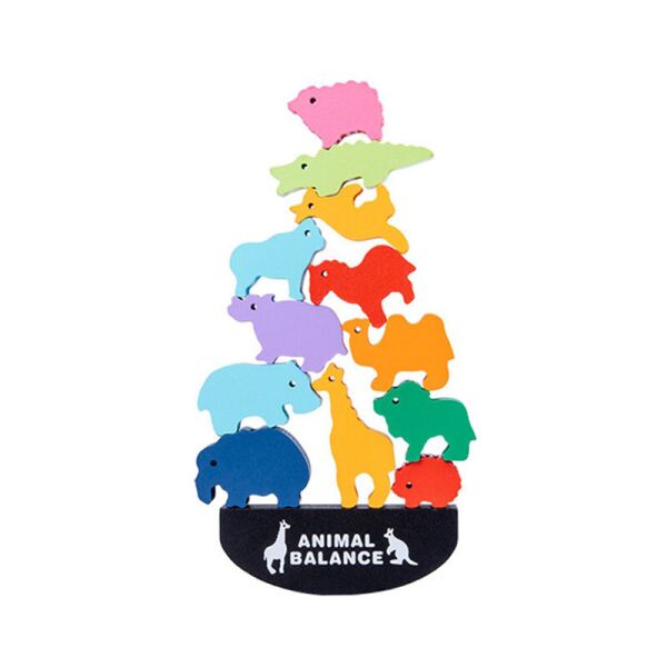 

Деревянная развивающая игрушка Animal Balance Lesko DL2253 Мир животных балансир