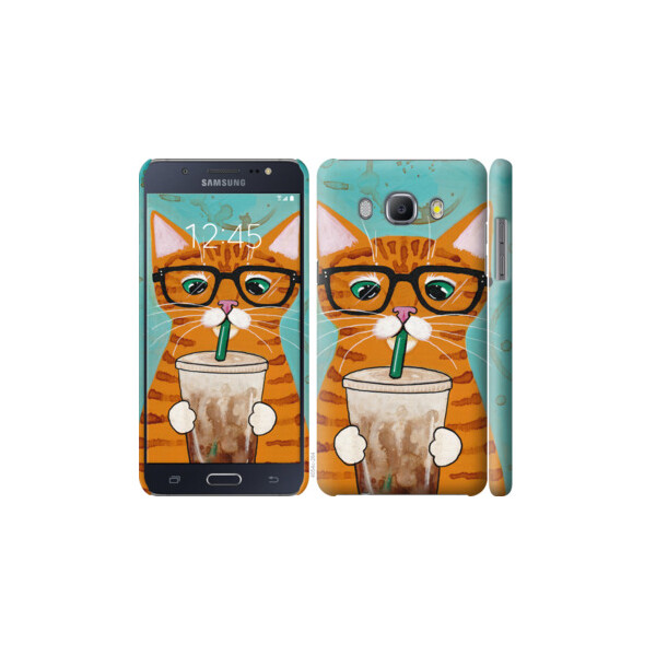 

Чехол на Samsung Galaxy J5 (2016) J510H Зеленоглазый кот в очках 4054c-264, Пластик глянцевый