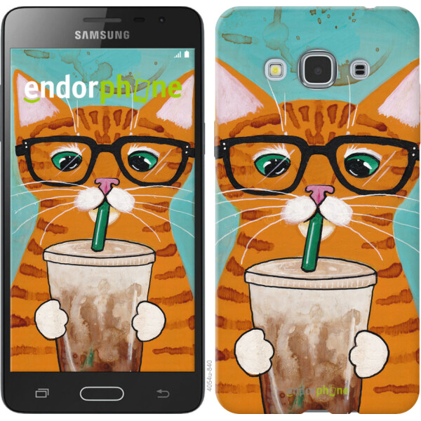 

Чехол на Samsung Galaxy J3 Pro Зеленоглазый кот в очках 4054u-840