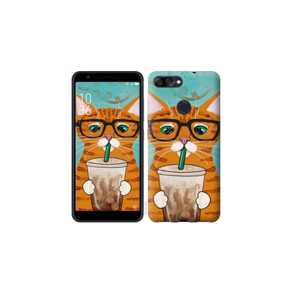 

Чехол на Asus ZenFone Max Plus M1 ZB570TL Зеленоглазый кот в очках 4054u-1361