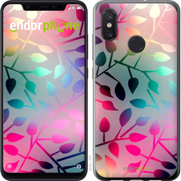 

Чехол на Xiaomi Mi8 Листья 2235u-1499, Силикон