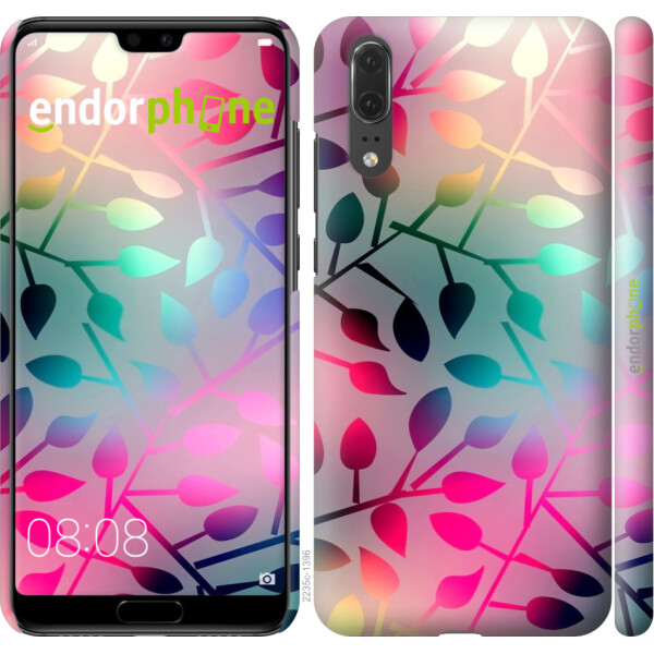 

Чехол на Huawei P20 Листья 2235u-1396, Силикон
