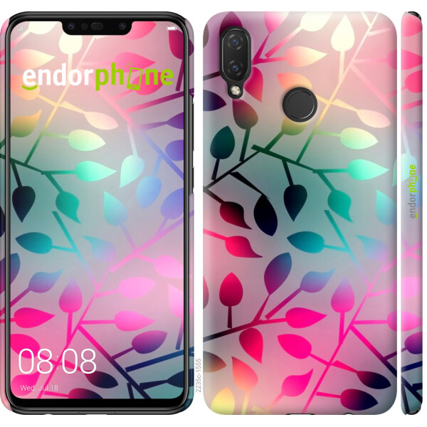 

Чехол на Huawei P Smart Plus Листья 2235u-1555, Силикон