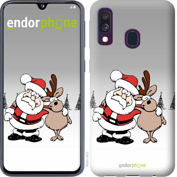 

Чехол на Samsung Galaxy A40 2019 A405F Новогодний 10 4623t-1672, 2D пластик