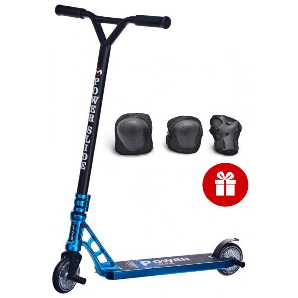 

Самокат трюковый Maraton Power Slide синий+Комплект защиты в подарок
