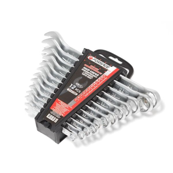 

Набор ключей комбинированных с профилем Super Drive 12гр., 12 предметов (8, 10-17, 19, 22, 24мм), в пластиковом держателе Forsage F-5121SD