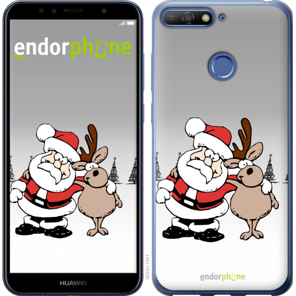

Чехол на Huawei Y6 Prime 2018 Новогодний 10 4623u-1441, Силикон