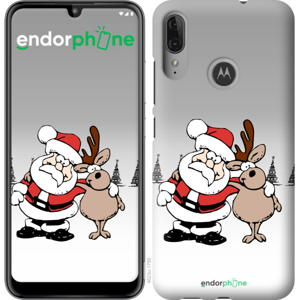 

Чехол на Motorola Moto E6 Plus Новогодний 10 4623u-1780, Силикон