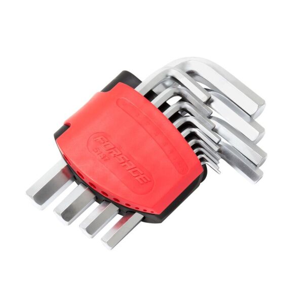 

Набор ключей Г-образных 6-гранных 13 предметов (2, 2.5, 3-8, 10, 12, 14, 17, 19мм)в пластиковом держателе Forsage F-5137