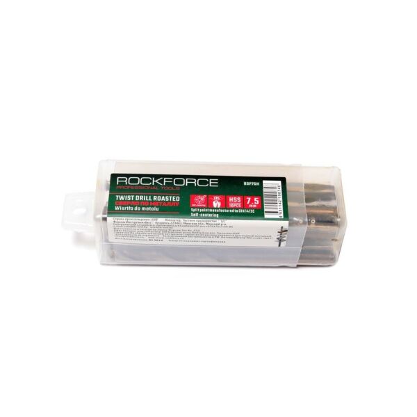 

Сверло по металлу 5.2мм HSS+Co(10шт), в пластиковом футляре ROCKFORCE RF-DSP1364
