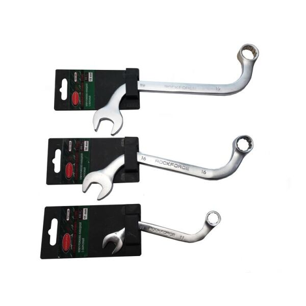 

Ключ рожково-накидной S-образный 19мм на пластиковом держателе ROCKFORCE RF-76119A