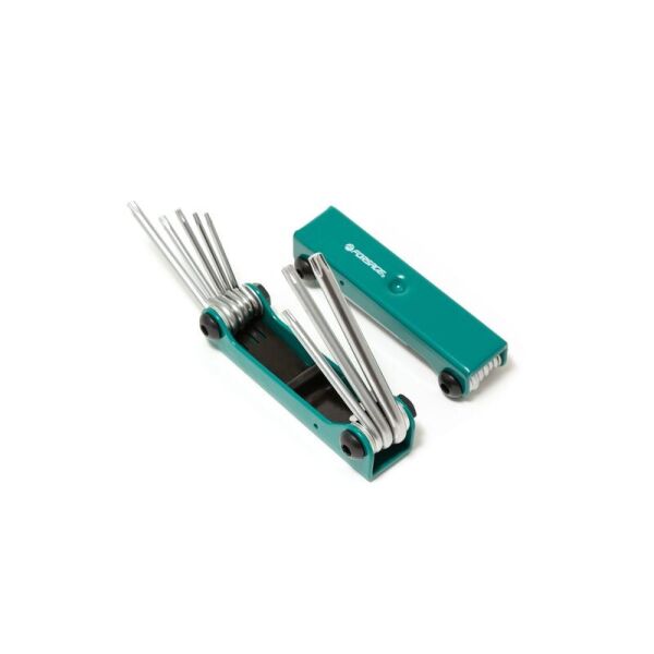 

Набор ключей TORX складной, 8 предметов(T9, T10, T15, T20, T25, T27, T30, T40) Forsage F-5083F