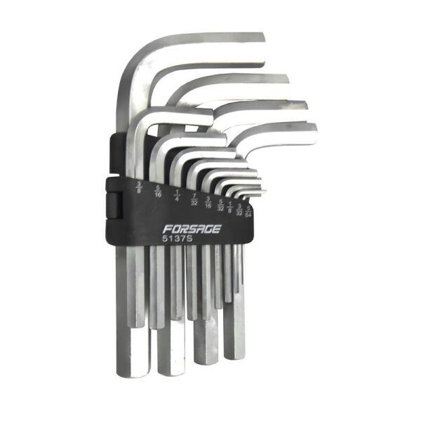 

Набор ключей Г-образных 6-гранных 13 предметов(1/16", 5/64", 3/32", 1/8", 5/32", 3/16", 1/4", 5/16", 3/8", 1/2", 9/16", 5/8", 3/4")в пластиковом держателе Forsage F-5137S