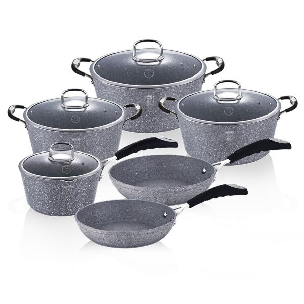 

Набор посуды Berlinger Haus Gray Stone Touch Line BH-1170N 10 предметов