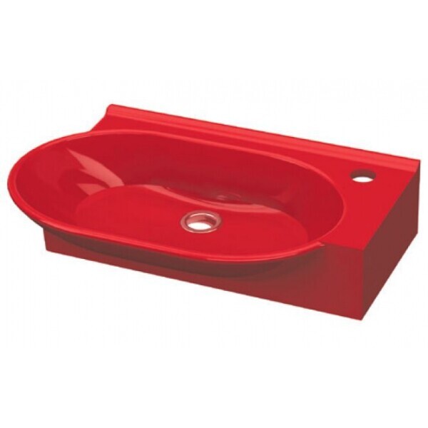 

Раковина Idevit Myra 55 см с отверстием справа 0201-2505-08, красная (30583)