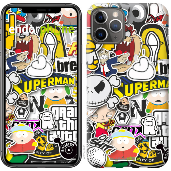 

Чехол на iPhone 11 Pro Popular logos 4023t-1788, 2D пластик