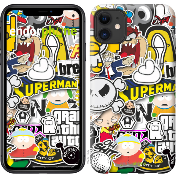 

Чехол на iPhone 11 Popular logos 4023m-1722, Пластик матовый