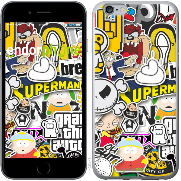 

Чехол на iPhone 6 Plus Popular logos 4023m-48, Пластик матовый