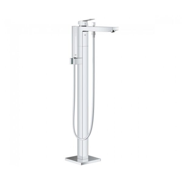 

Смеситель для ванны напольный однорычажный GROHE EUROCUBE 23672001 хром (52522)