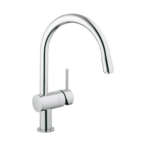 

Кухонный смеситель однорычажный с выдвижным изливом Grohe Minta 32918000 хром (36116)