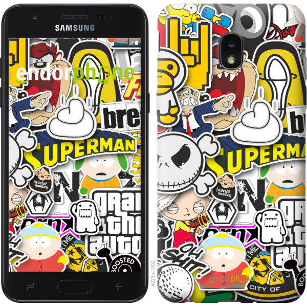 

Чехол на Samsung Galaxy J7 2018 Popular logos 4023u-1502, Силикон