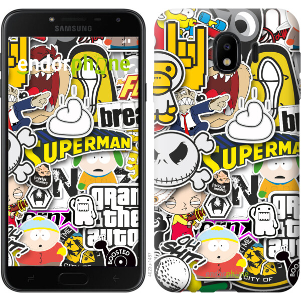 

Чехол на Samsung Galaxy J4 2018 Popular logos 4023u-1487