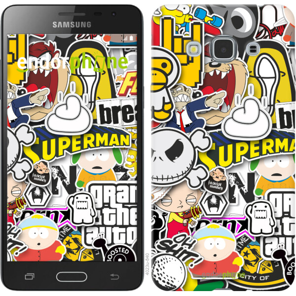 

Чехол на Samsung Galaxy J3 Pro Popular logos 4023u-840, Силикон