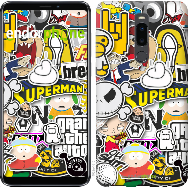 

Чехол на Meizu Note 8 Popular logos 4023u-1610