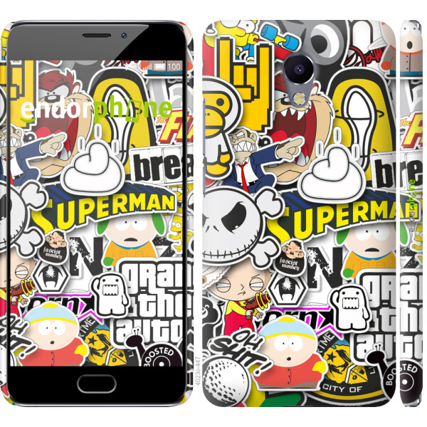 

Чехол на Meizu M5 Note Popular logos 4023u-447, Силикон