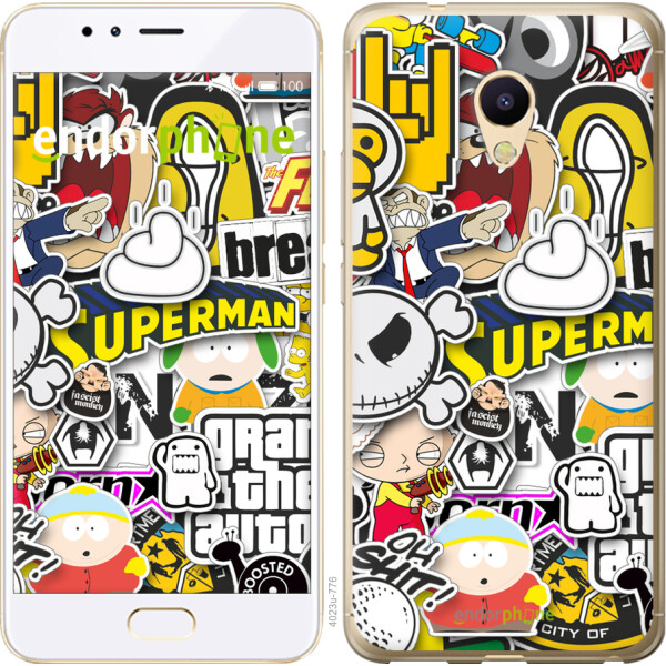 

Чехол на Meizu M5s Popular logos 4023u-776, Силикон
