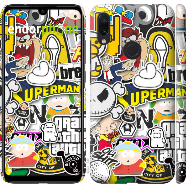 

Чехол на Xiaomi Redmi Note 7 Popular logos 4023u-1639