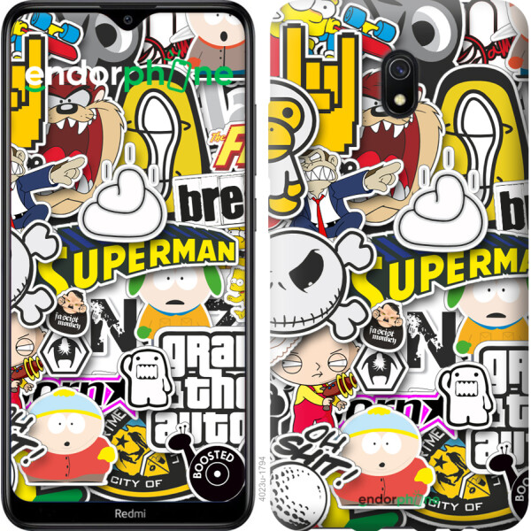 

Чехол на Xiaomi Redmi 8A Popular logos 4023u-1794