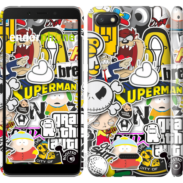 

Чехол на Xiaomi Redmi 6A Popular logos 4023u-1531, Силикон