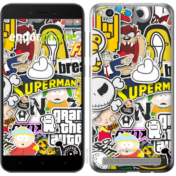

Чехол на Xiaomi Redmi 5A Popular logos 4023u-1133, Силикон