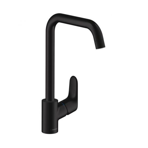 

Кухонный смеситель однорычажный HANSGROHE FOCUS M41 31820670 черный матовый (68821)
