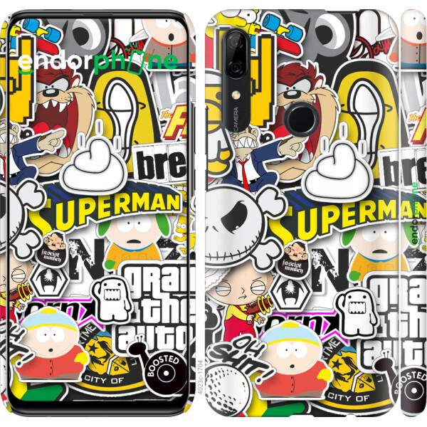 

Чехол на Huawei P Smart Z Popular logos 4023u-1704, Силикон