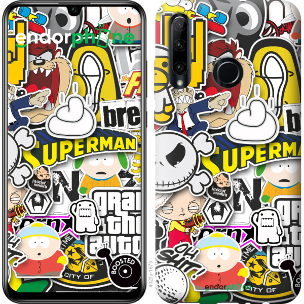 

Чехол на Huawei Honor 10i Popular logos 4023u-1673, Силикон