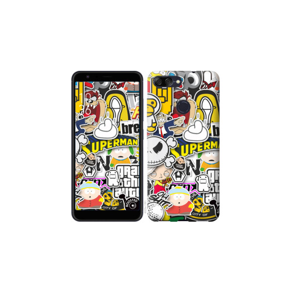 

Чехол на Asus ZenFone Max Plus M1 ZB570TL Popular logos 4023u-1361