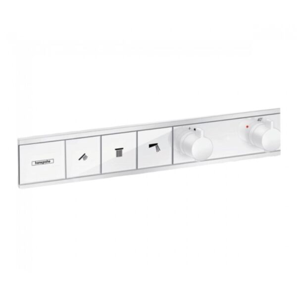 

Термостат скрытого монтажа на 3 потребителя HANSGROHE RAINSELECT 15381700 белый матовый (77549)