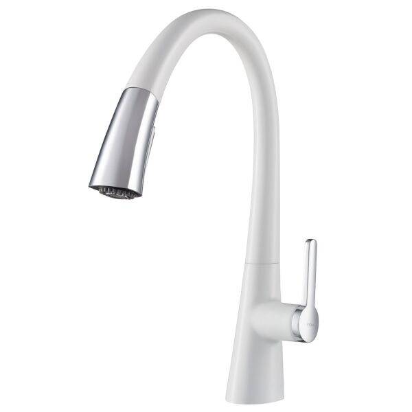 

Кухонный смеситель KRAUS NOLEN KPF-1673CHWH хром-белый (77813)