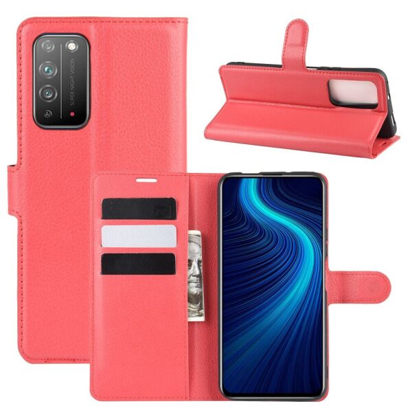 

Чехол Fiji Luxury для Honor X10 / X10 Pro книжка красный