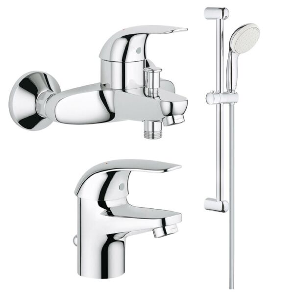 

Набор смесителей 3 в 1 Grohe Euroeco 123226S хром (71351)