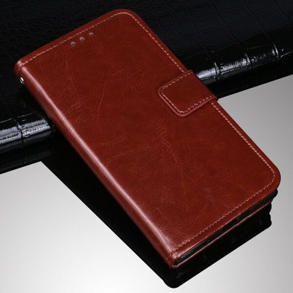

Чехол Fiji Leather для Nokia 3.4 книжка с визитницей темно-коричневый